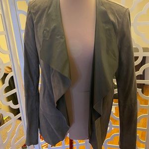 Lafayette 148 New York Gray Suede/Lambskin jacket